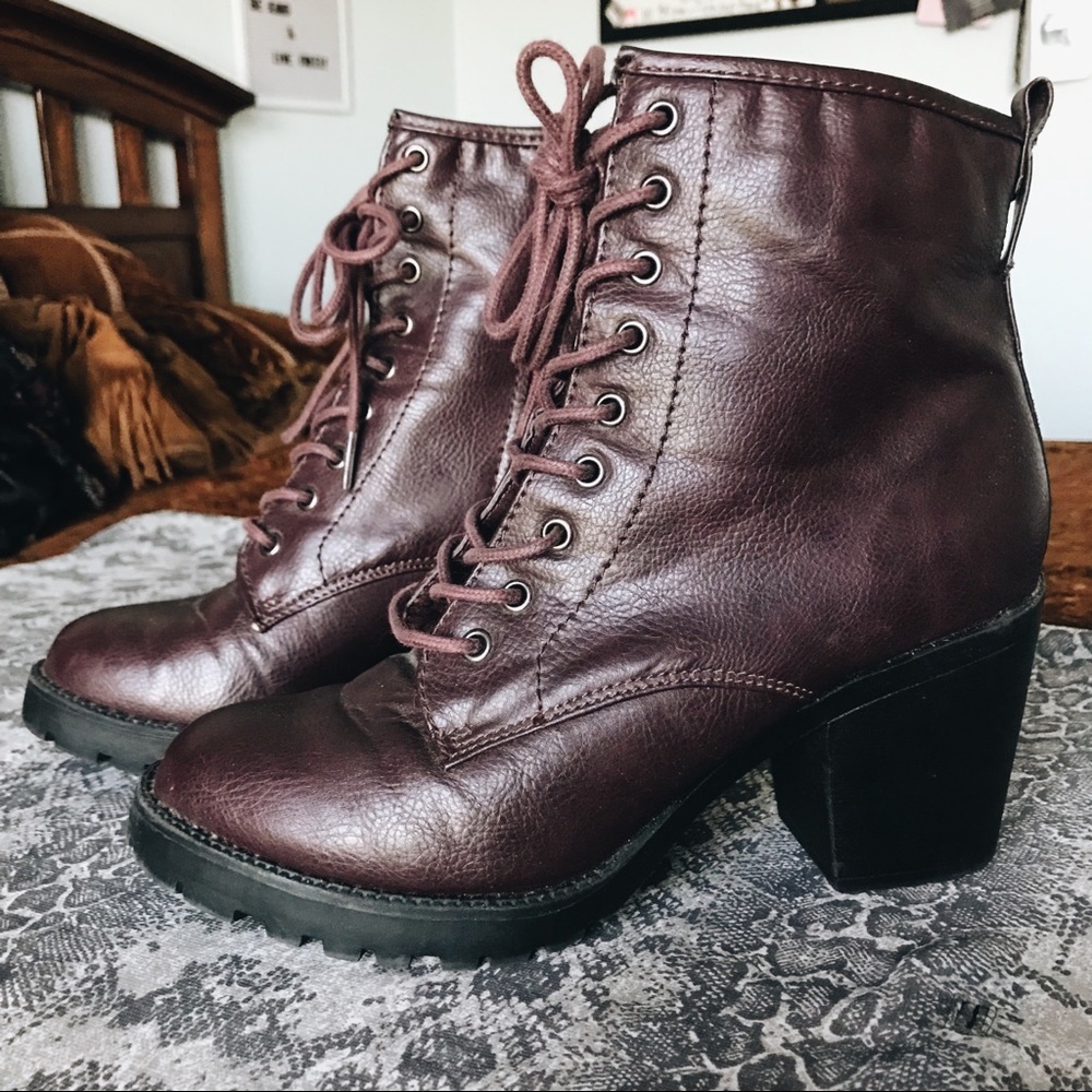 Wine colored Ankle Booties